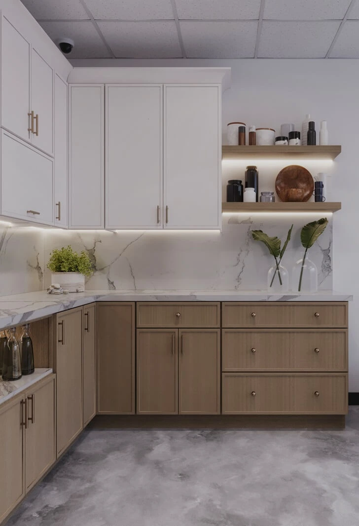 Mini Shaker White Oak and Dove White