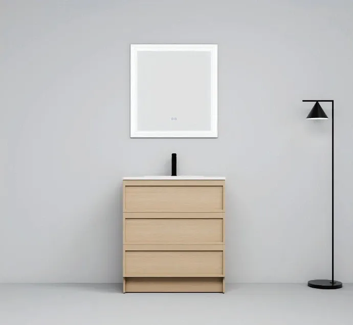 Frameless High-Gloss White cabinet door in Flat Slab style