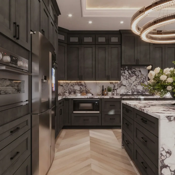 Modern Luxury Kitchen Remodel by Sunshine Home Material - Kitchen Cabinets & Remodeling project photo